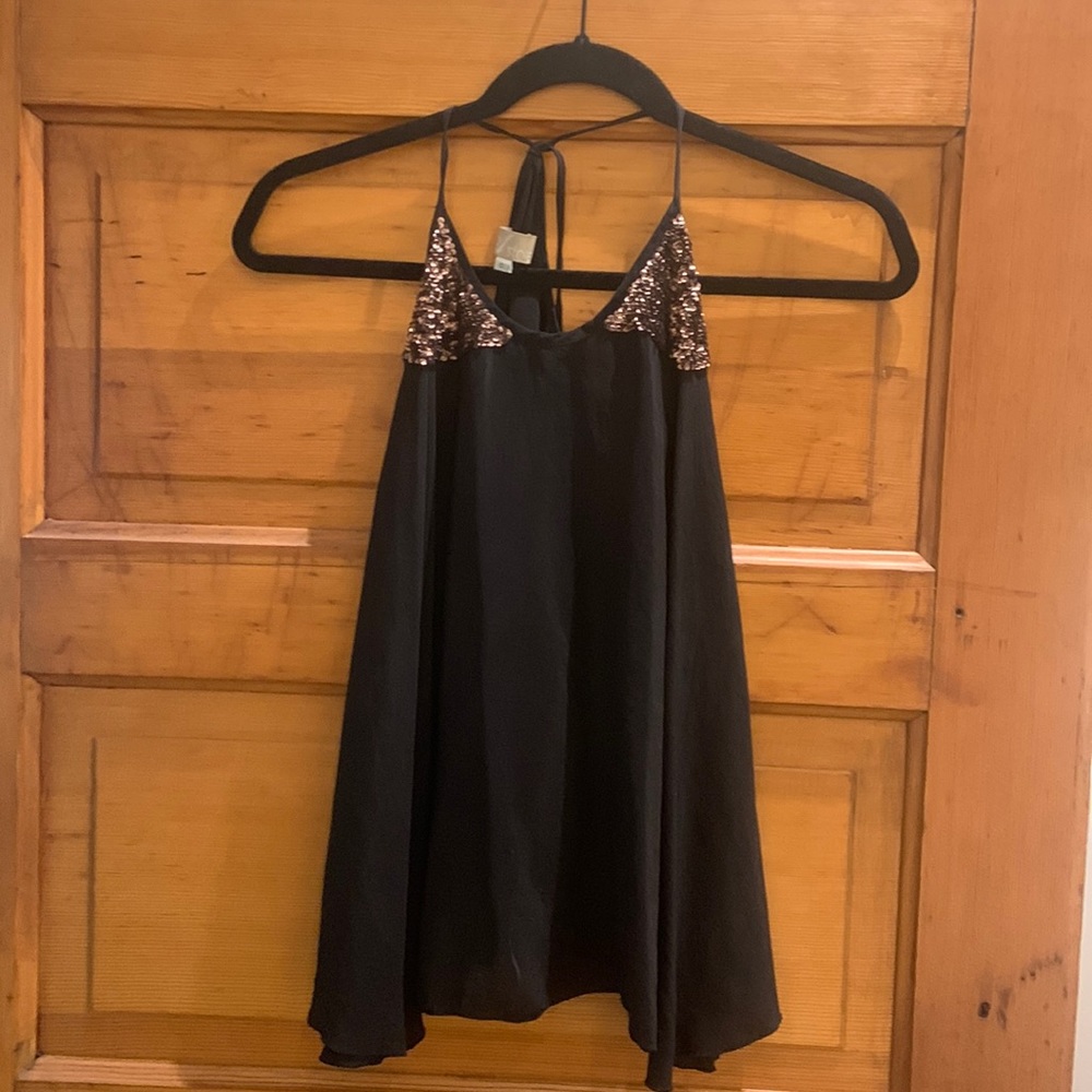 Silk camisole sequin detail